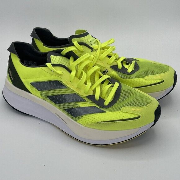 Men's Adidas Adizero Boston 11 Yellow Neon Green Running